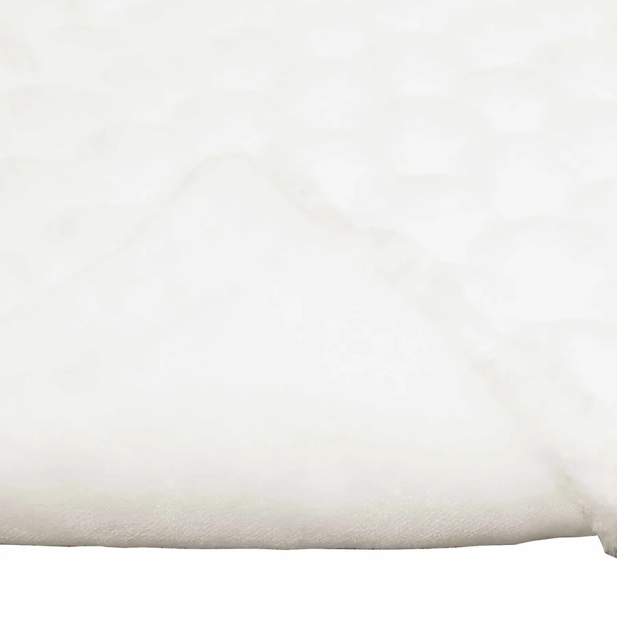 Couverture antidérapante en fausse de lapin Olite 4 pcs Blanc - 7
