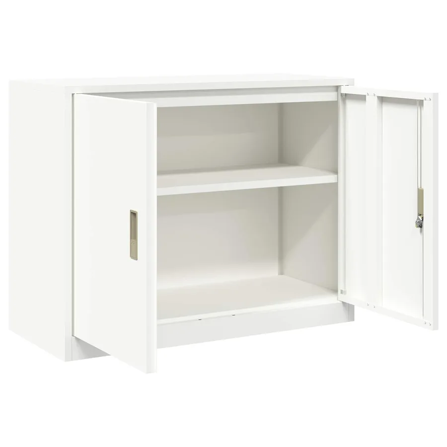 Armoire de rangement Blanc 90 x 40 x 70 cm Acier - 5