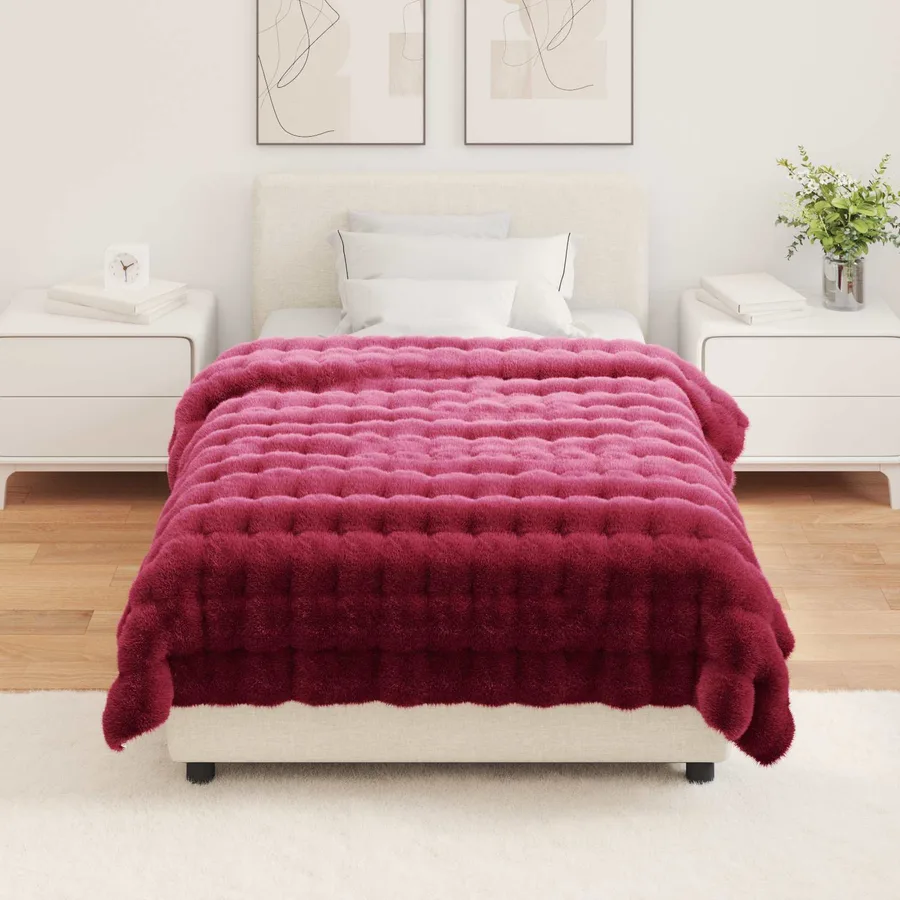Couverture antidérapante en fausse de lapin Olite 4 pcs - 4