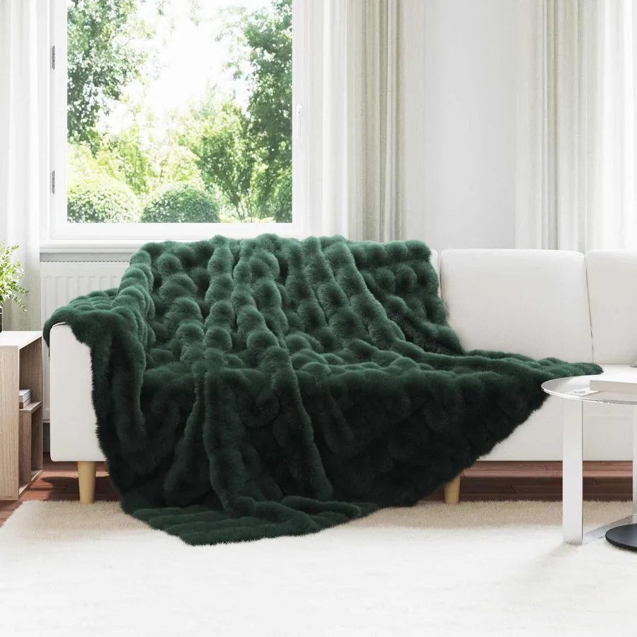 Couverture antidérapante en fausse de lapin Olite 4 pcs