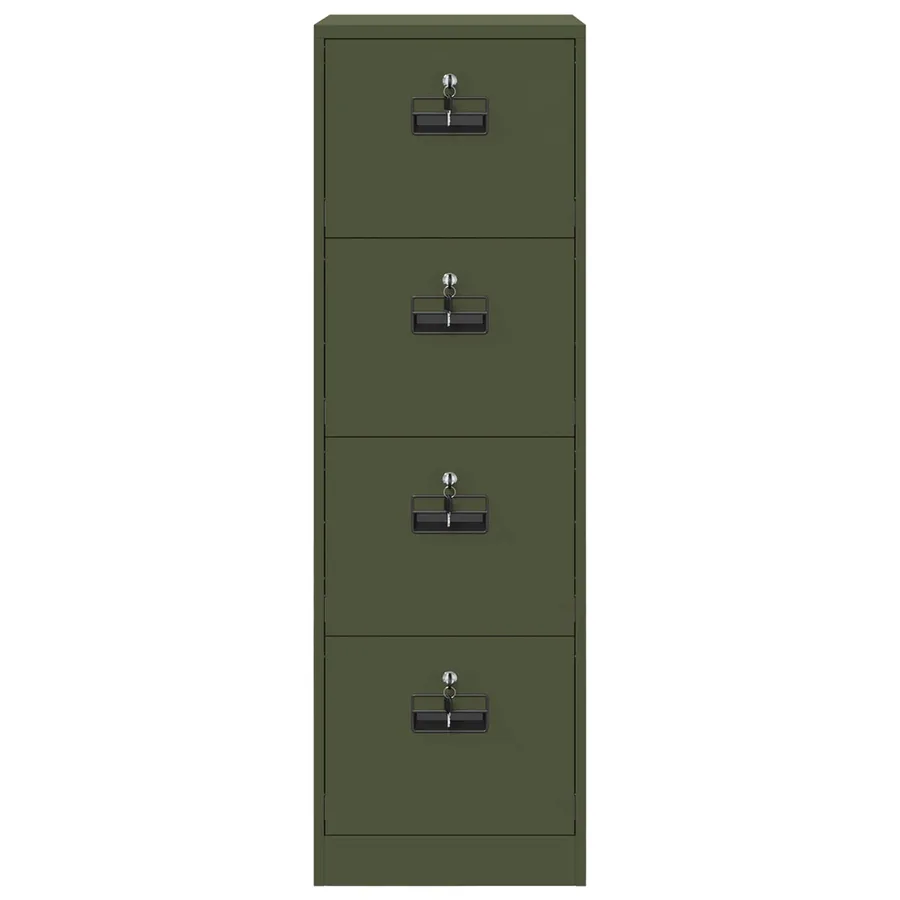 Cabinet de Dossier avec tiroir Vert olive 44 x 50 x 139 cm - 7