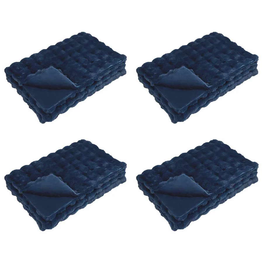 Couverture antidérapante en fausse de lapin Olite 4 pcs - 2