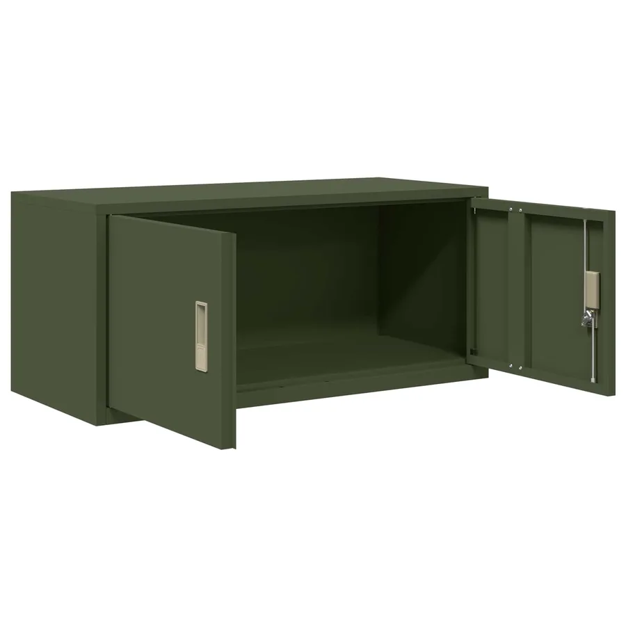 Armoire de rangement Vert olive 90 x 40 x 40 cm Acier - 5