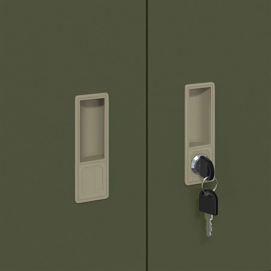 Armoire de rangement Vert olive 90 x 40 x 40 cm Acier - 9