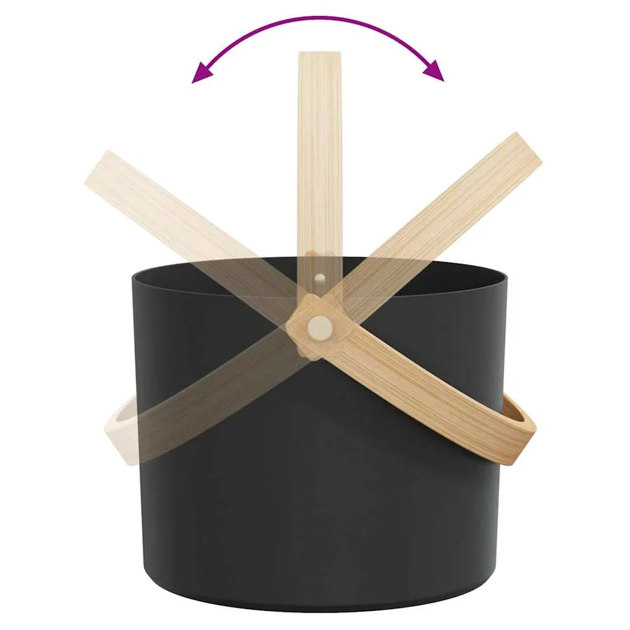 Ensemble d'accessoires de sauna 5 pcs Noir - 7