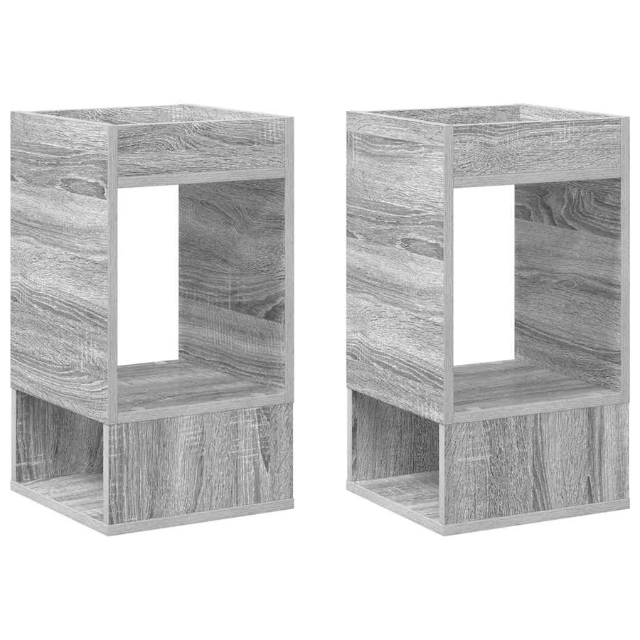 Table d'appoint 2 pcs Gris Sonoma 30 x 30 x 56 cm - 2