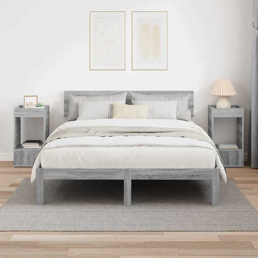 Table d'appoint 2 pcs Gris Sonoma 30 x 30 x 56 cm - 4