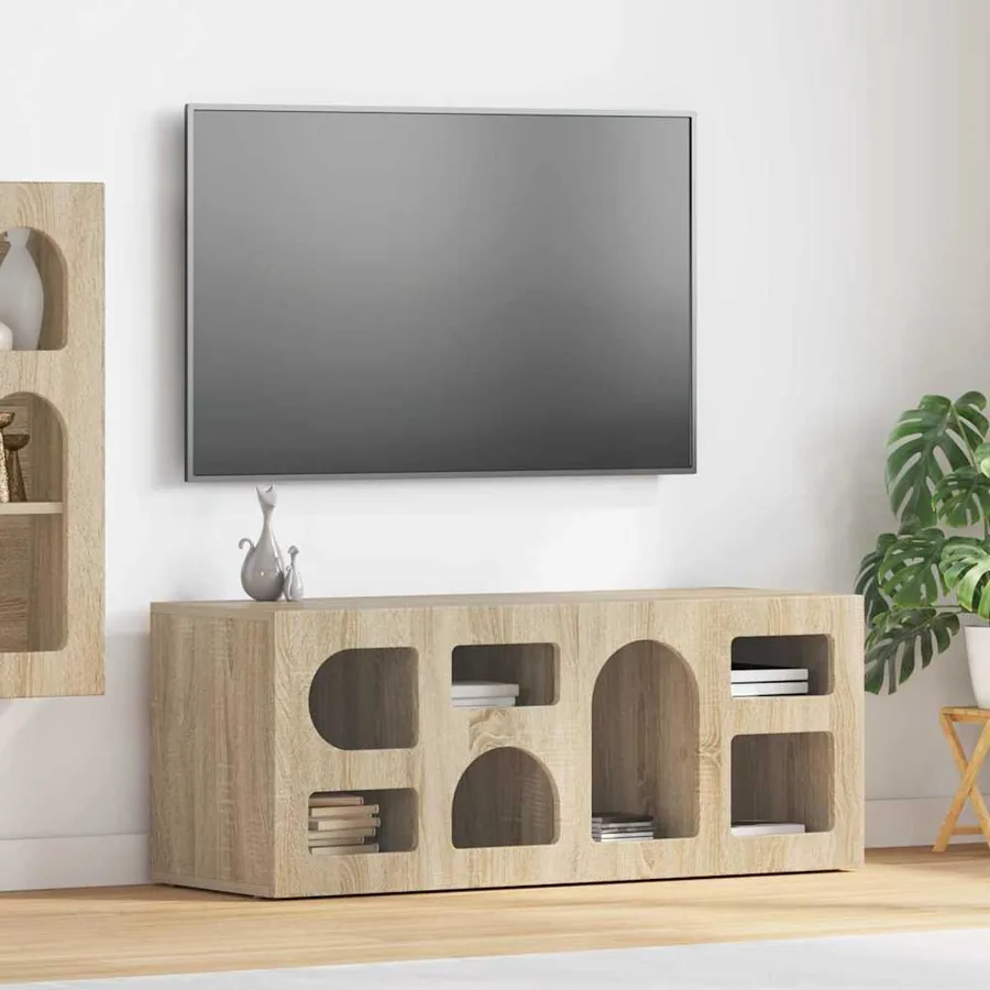 Meuble TV ELST 100 x 35 x 40 cm Chêne Sonoma Bois d'ingénierie