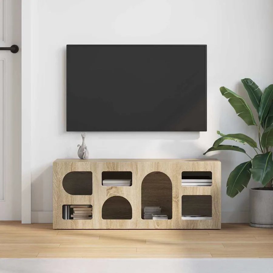 Meuble TV ELST 100 x 35 x 40 cm Chêne Sonoma Bois d'ingénierie - 4