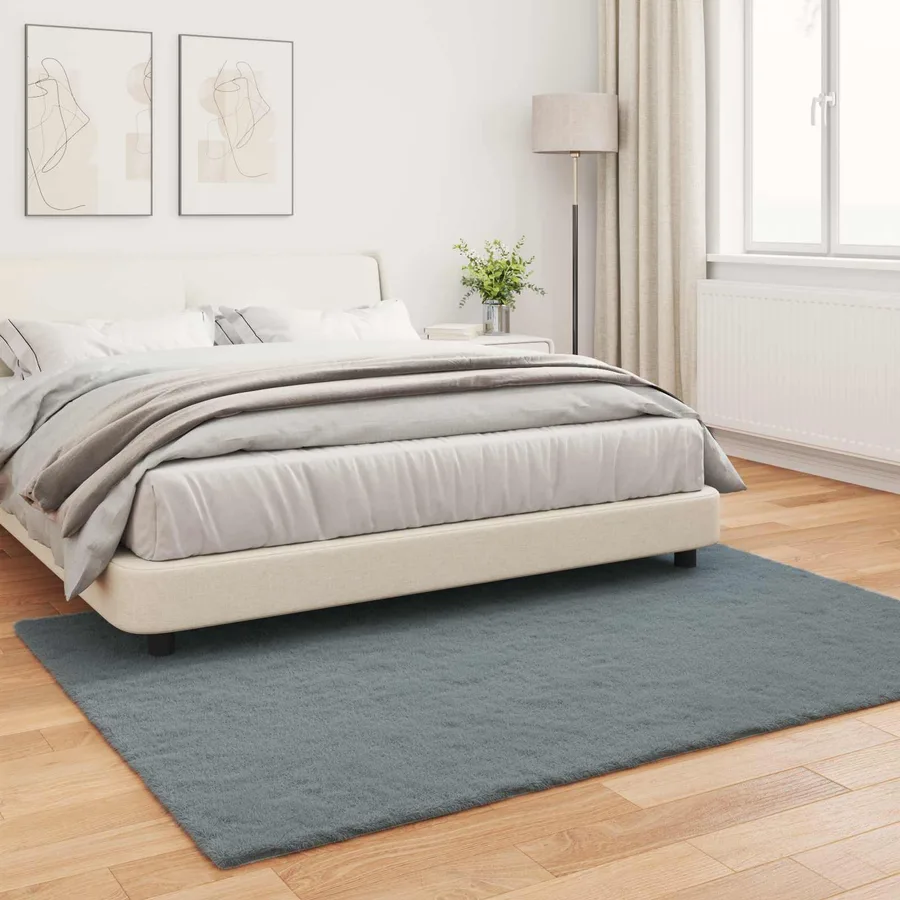 Tapis antidérapant en fausse de lapin OLITE Anthracite - 4