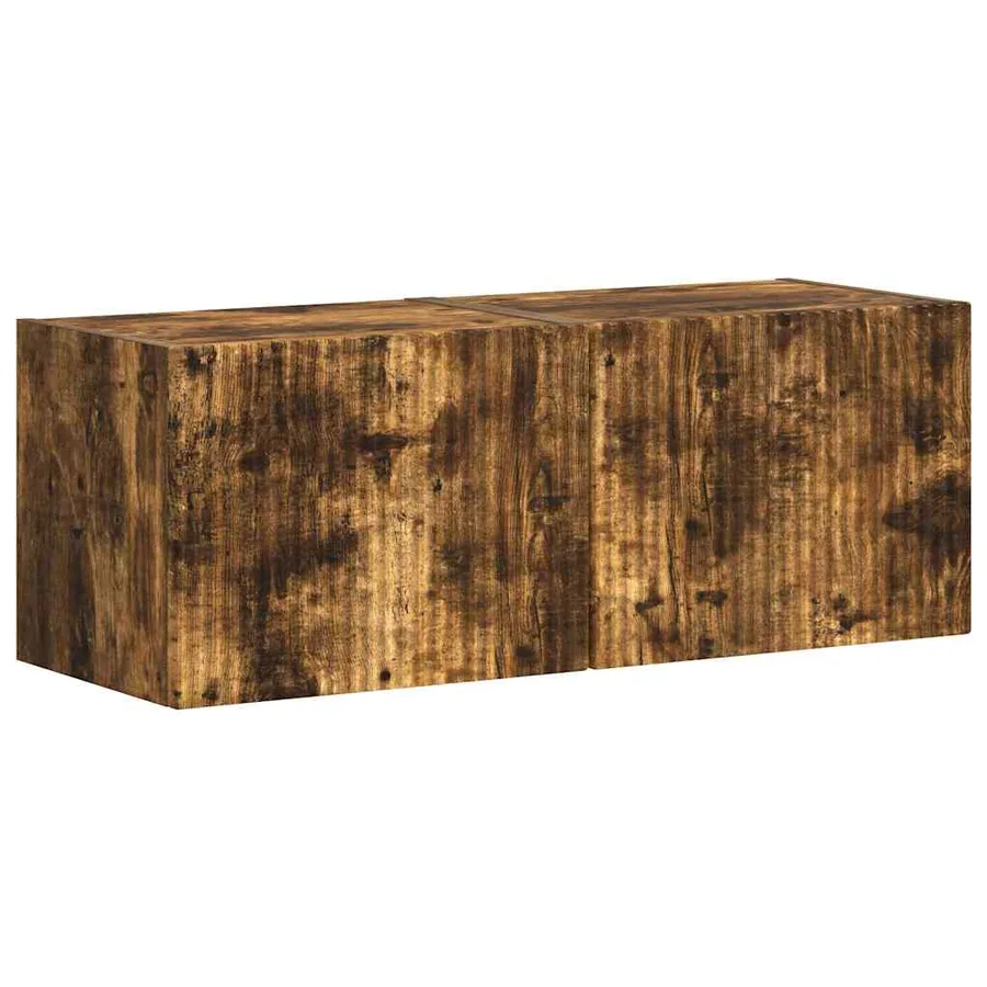 Meuble TV mural 2 pcs Chêne fumé 39 x 31 x 29,5 cm - 2