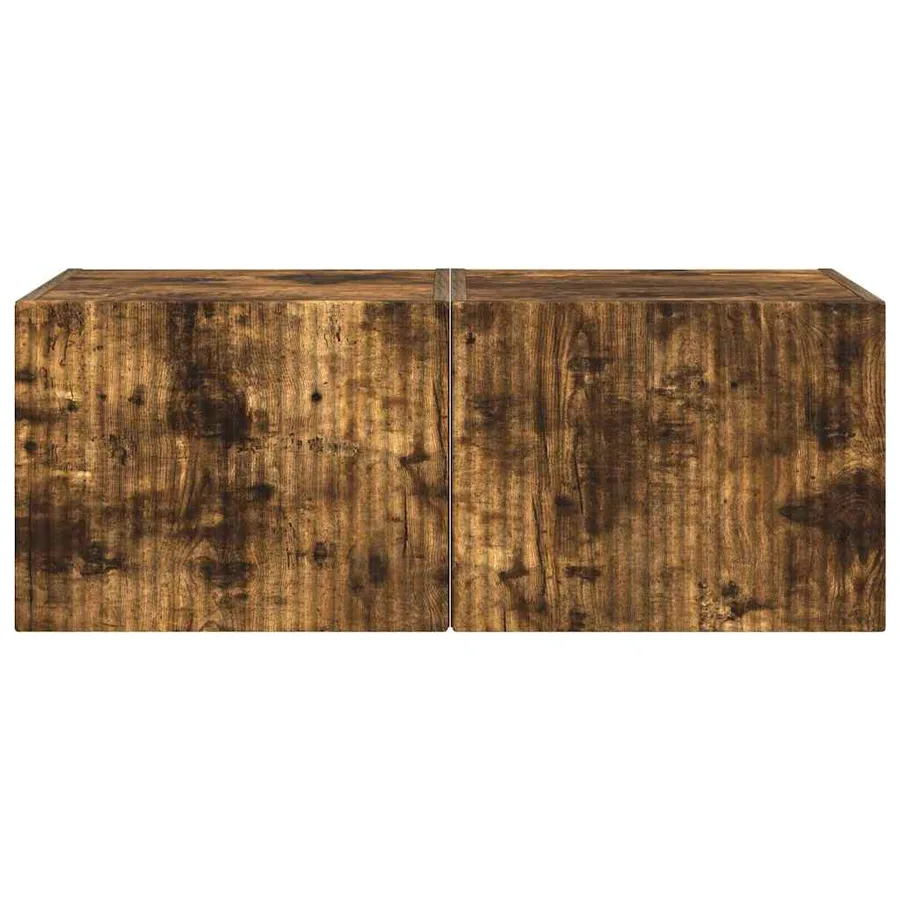 Meuble TV mural 2 pcs Chêne fumé 39 x 31 x 29,5 cm - 7