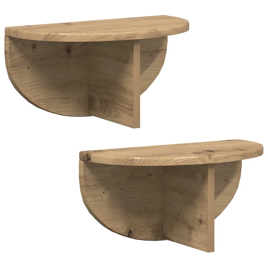 Étagère Murale Montage mural 2 pcs Chêne artisanal - 2