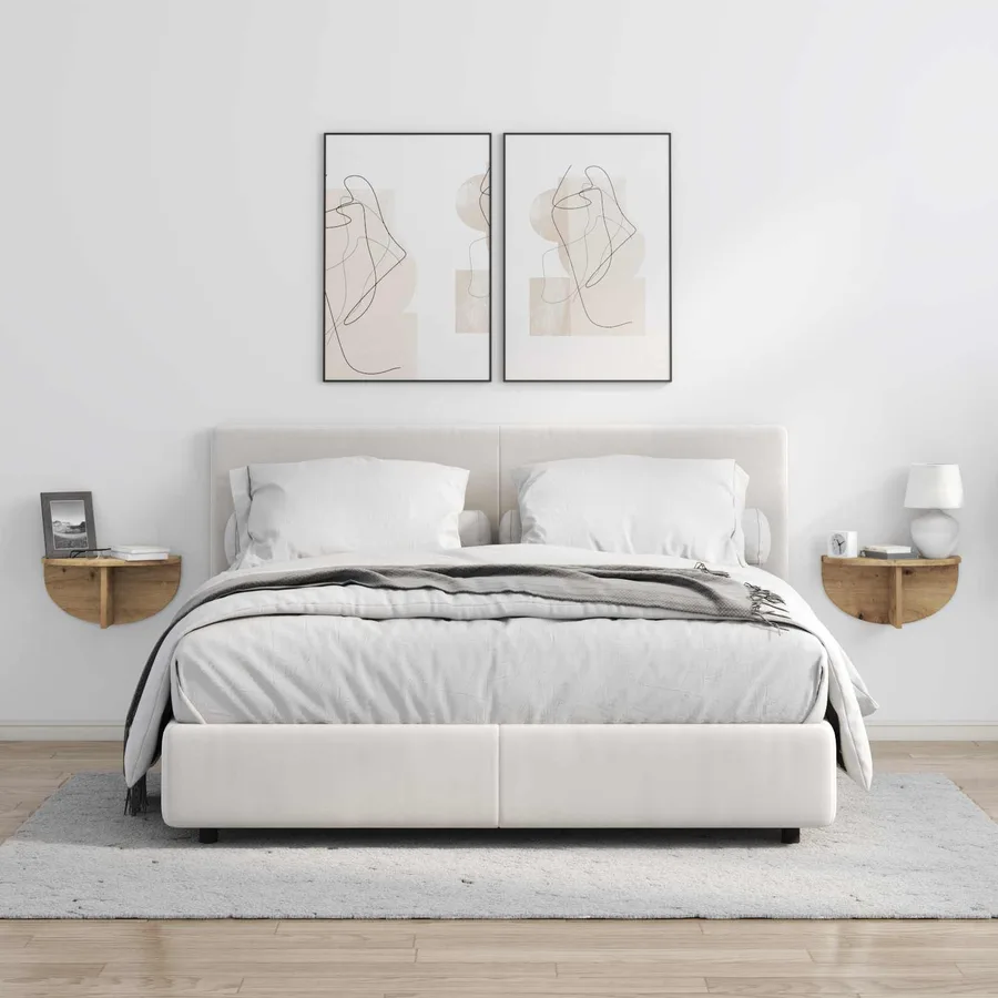 Étagère Murale Montage mural 2 pcs Chêne artisanal - 4