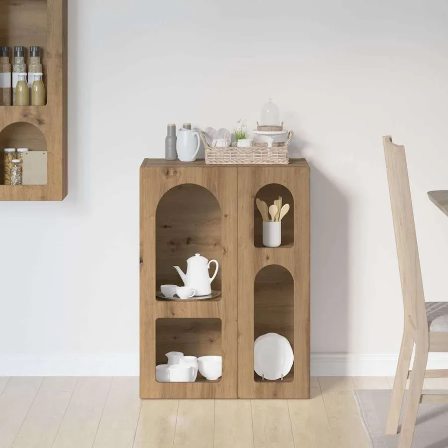 Buffet ELST Chêne artisanal 59 x 35 x 80,5 cm Bois d'ingénierie - 4