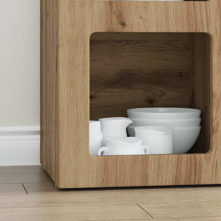 Buffet ELST Chêne artisanal 59 x 35 x 80,5 cm Bois d'ingénierie - 5