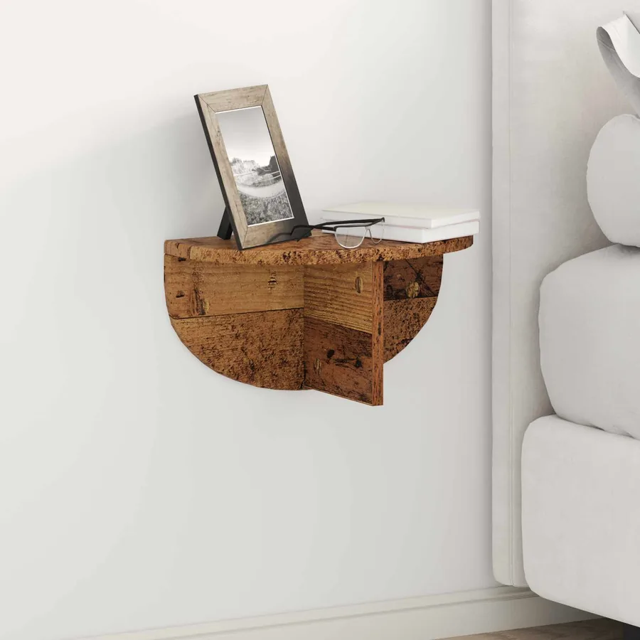 Étagère Murale Montage mural 2 pcs Bois ancien 38 x 19 x 19 cm