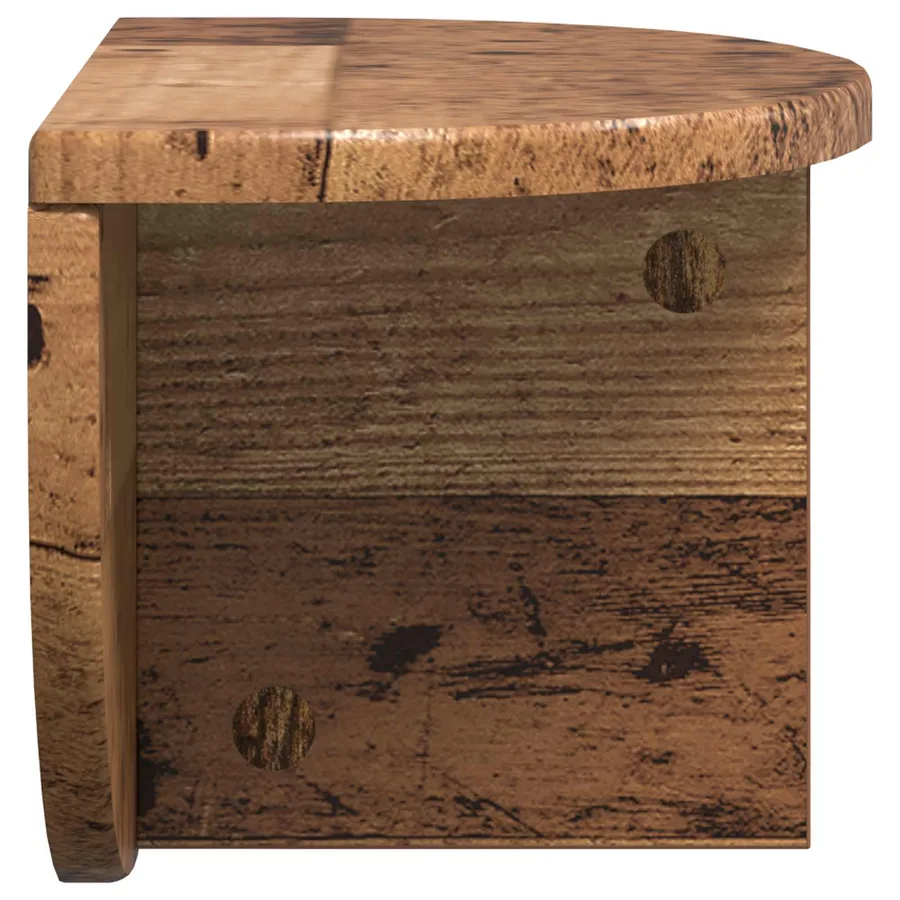 Étagère Murale Montage mural 2 pcs Bois ancien 38 x 19 x 19 cm - 7