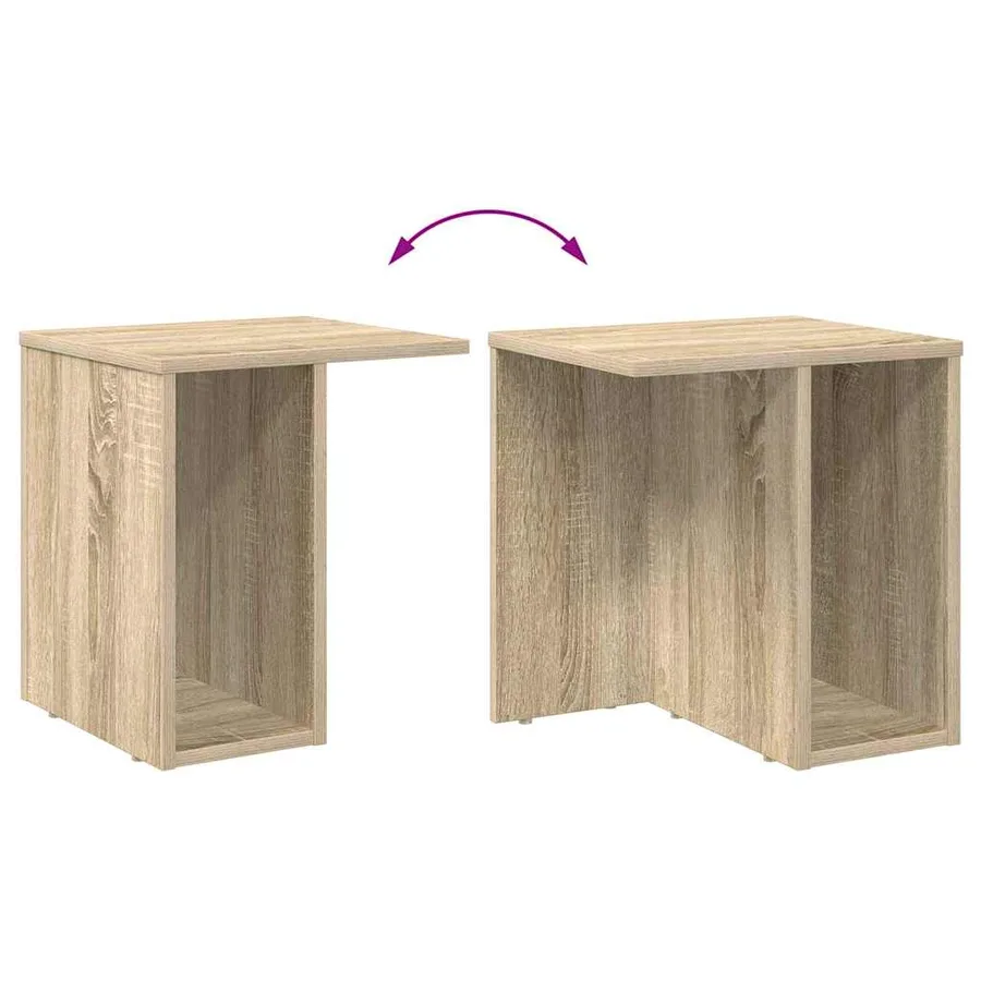 Table d'appoint Chêne Sonoma 37 x 32 x 40 cm Bois d'ingénierie - 10