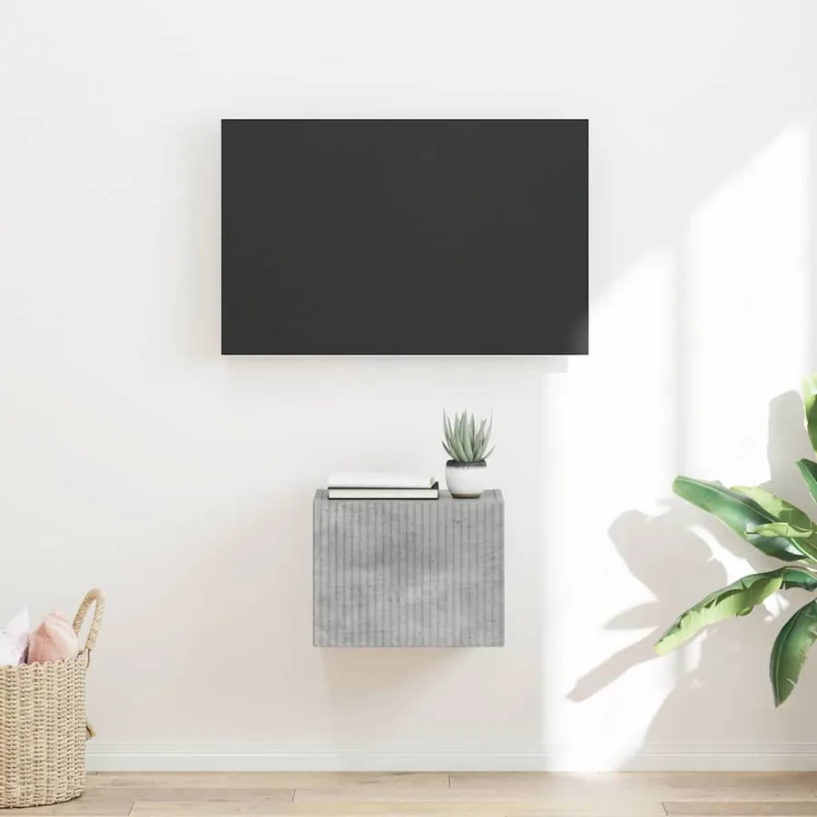 Meuble TV mural Béton 39 x 31 x 29,5 cm Bois d'ingénierie