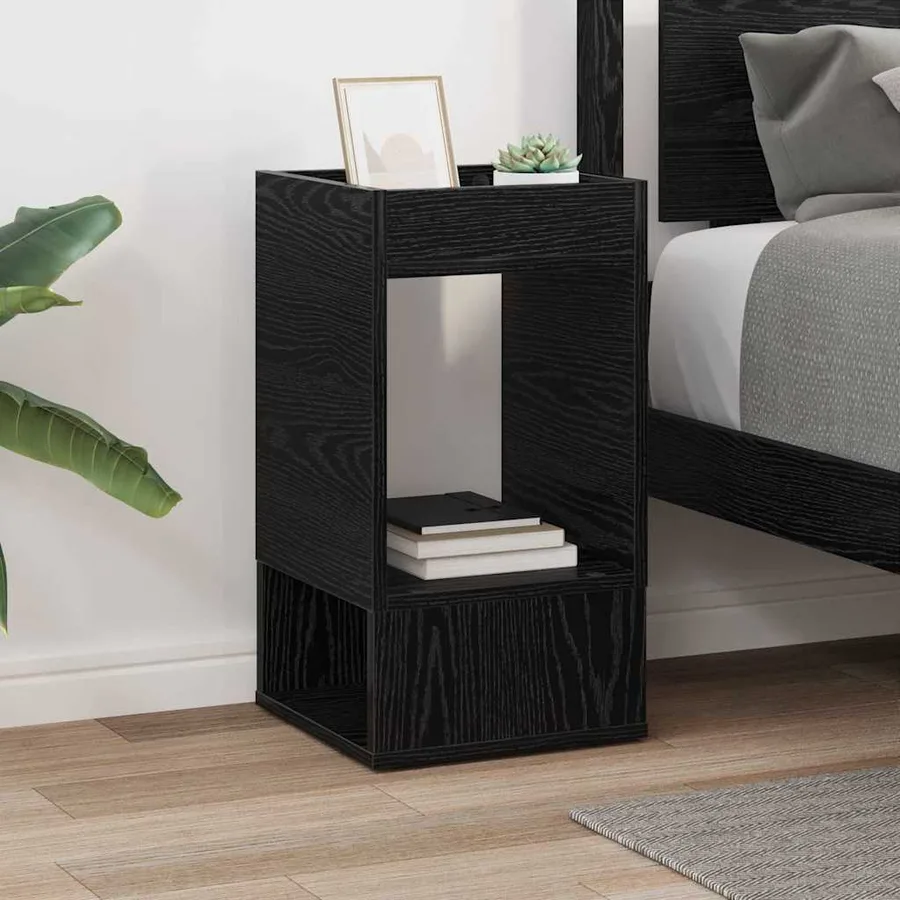 Table d'appoint Chêne noir 30 x 30 x 56 cm Bois d'ingénierie - 4