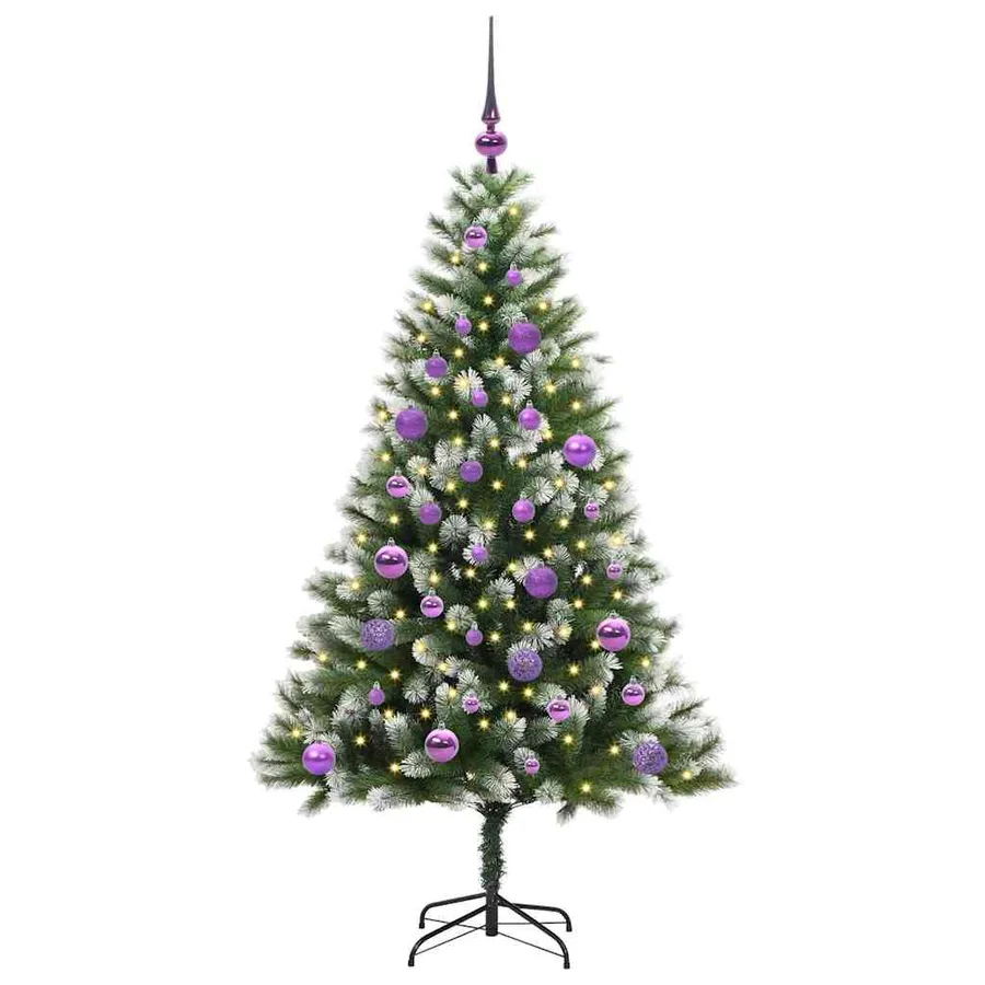 Sapin de Noël artificiel à charnière avec neige en flocons - 3