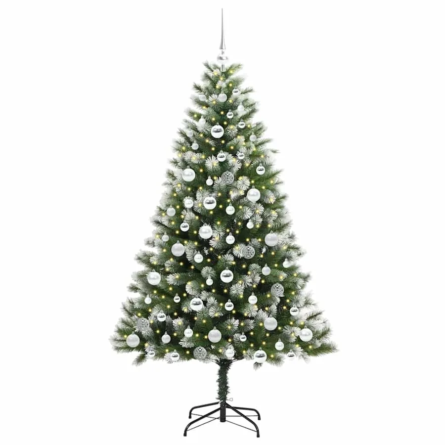 Sapin de Noël artificiel à charnière avec neige en flocons - 3