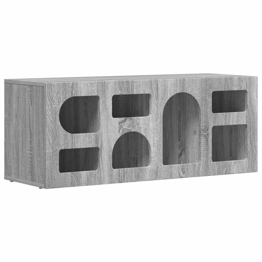 Meuble TV ELST 100 x 35 x 40 cm Gris Sonoma Bois d'ingénierie - 2
