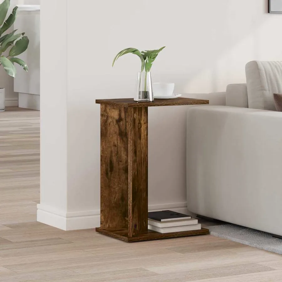 Table d'appoint Chêne fumé 35 x 25 x 50 cm Bois d'ingénierie