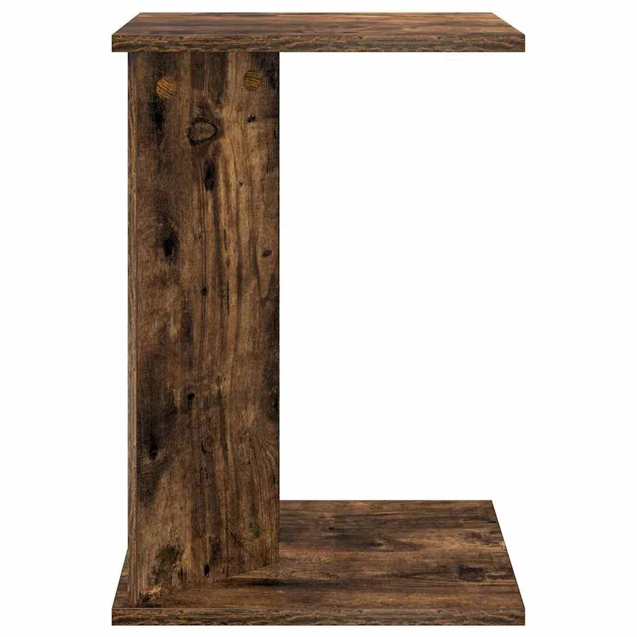 Table d'appoint Chêne fumé 35 x 25 x 50 cm Bois d'ingénierie - 5