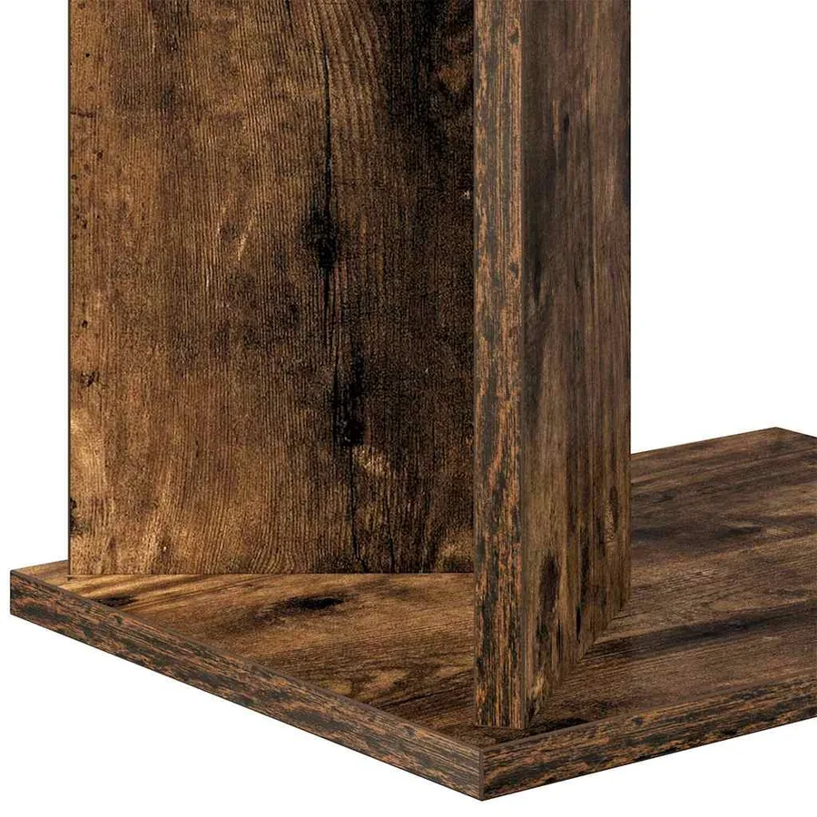 Table d'appoint Chêne fumé 35 x 25 x 50 cm Bois d'ingénierie - 9