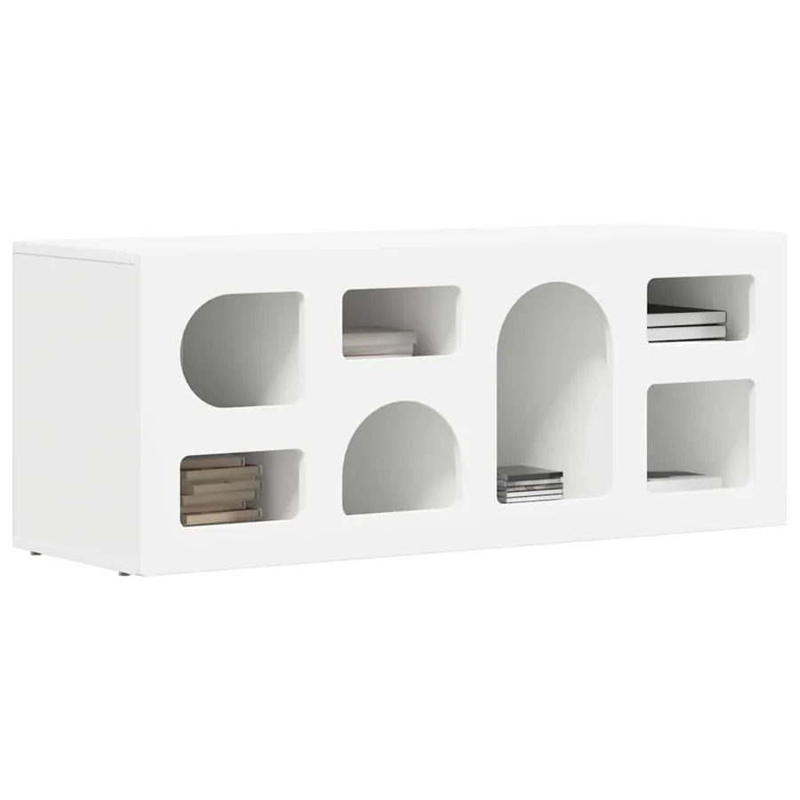 Meuble TV ELST 100 x 35 x 40 cm Blanc Bois d'ingénierie - 3