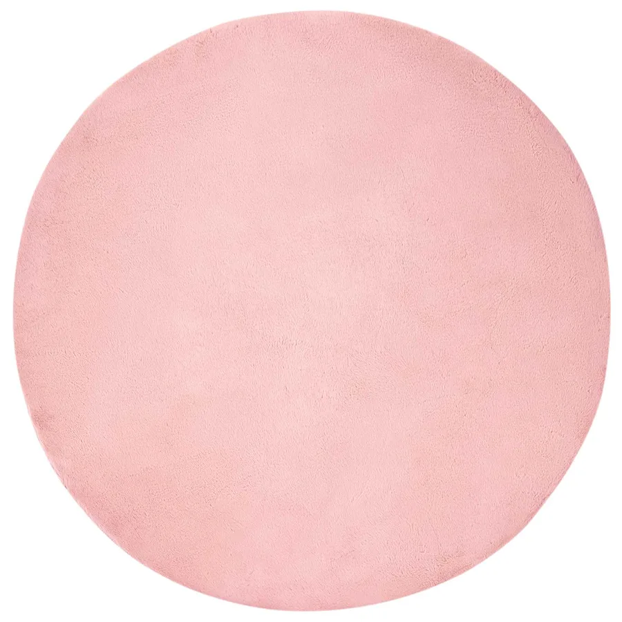 Tapis antidérapant en fausse de lapin OLITE Rose Ø 200 cm - 2