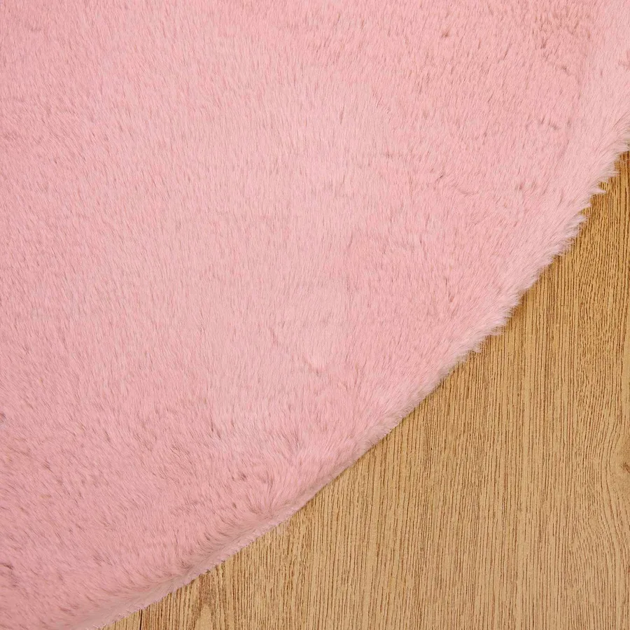 Tapis antidérapant en fausse de lapin OLITE Rose Ø 200 cm - 7