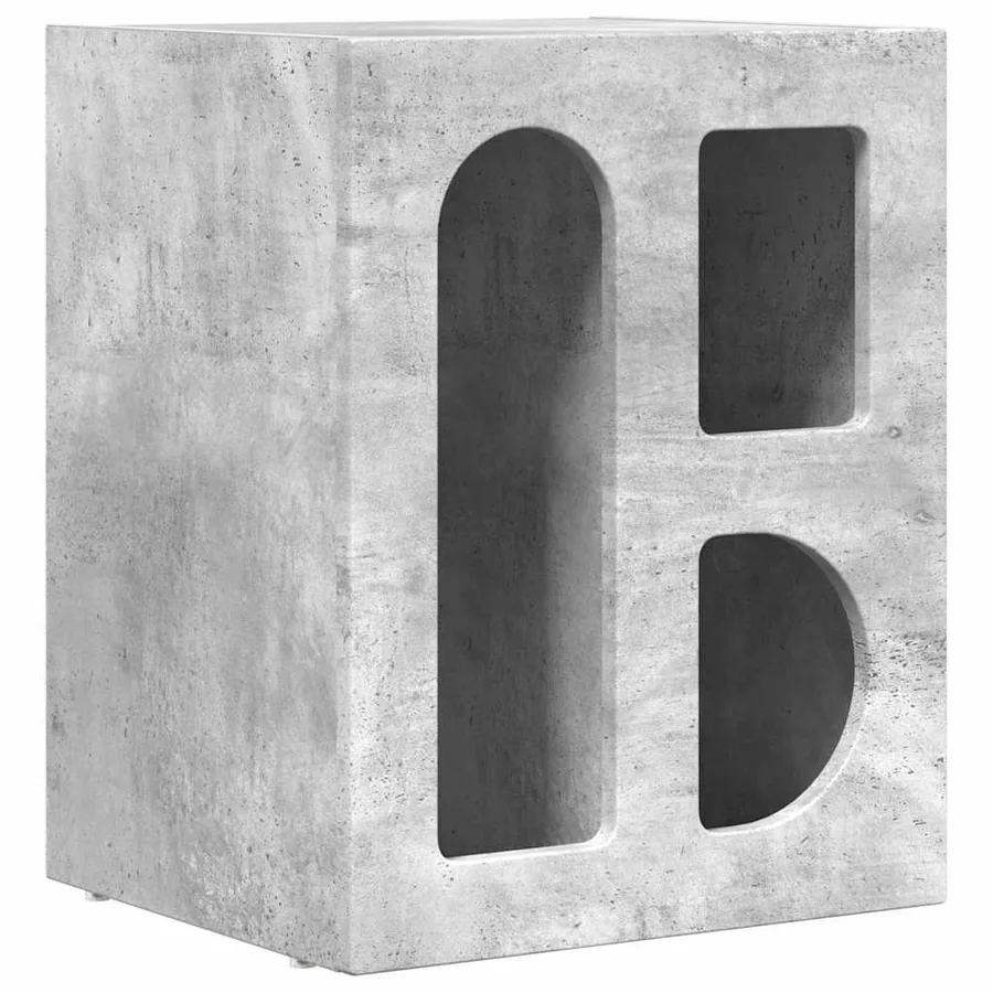 Table de chevet ELST 2 pc Gris béton 40 x 35 x 50 cm - 5