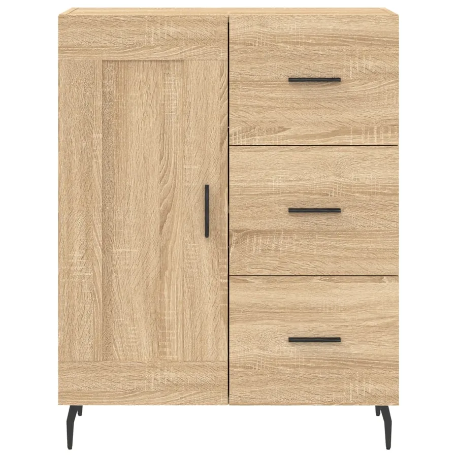Buffet haut Chêne sonoma 69,5x34x180 cm Bois d'ingénierie - 8