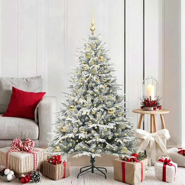 Arbre de Noël artificiel pré-éclairé avec ensemble de boules