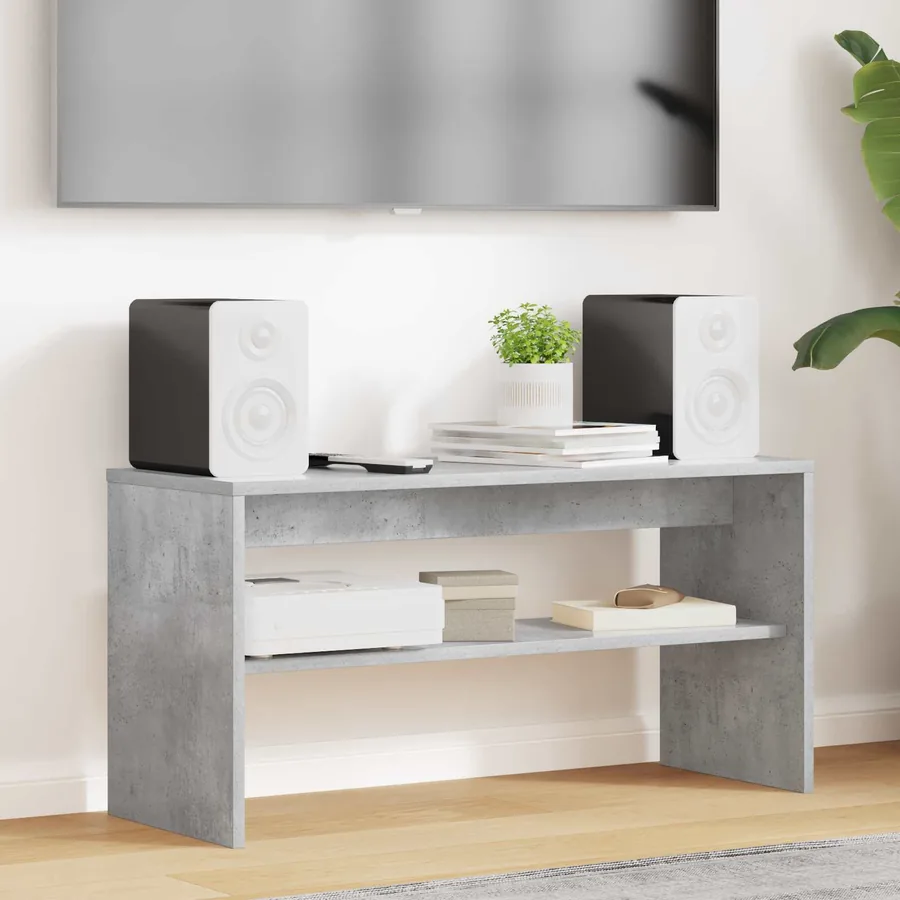 Meuble TV Gris béton 80 x 30 x 40 cm Bois d'ingénierie