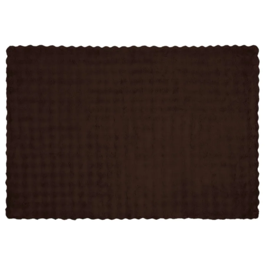 Couverture antidérapante en fausse de lapin Olite 4 pcs Camel - 6