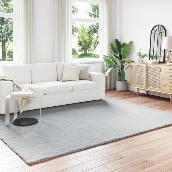 Tapis antidérapant en fausse de lapin OLITE Gris 240 x 340 cm