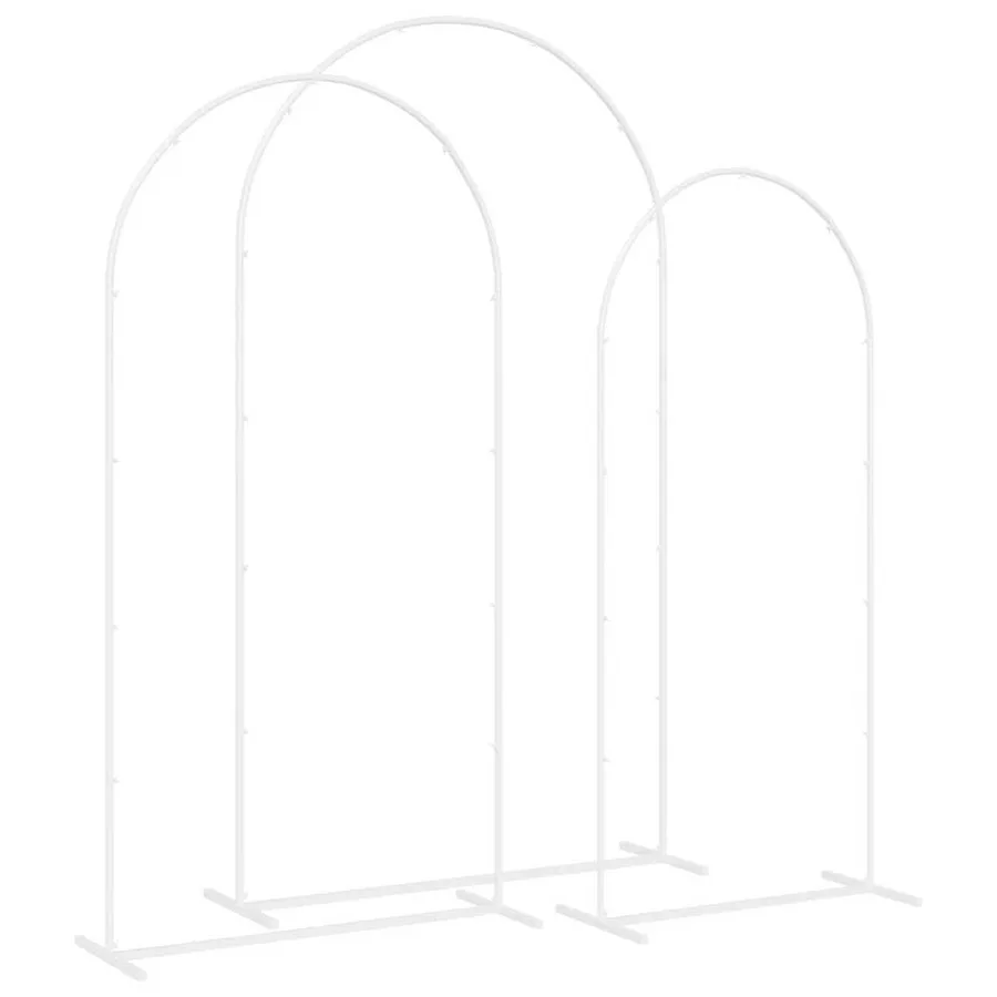 Arche de mariage 3 pcs Blanc Acier - 5