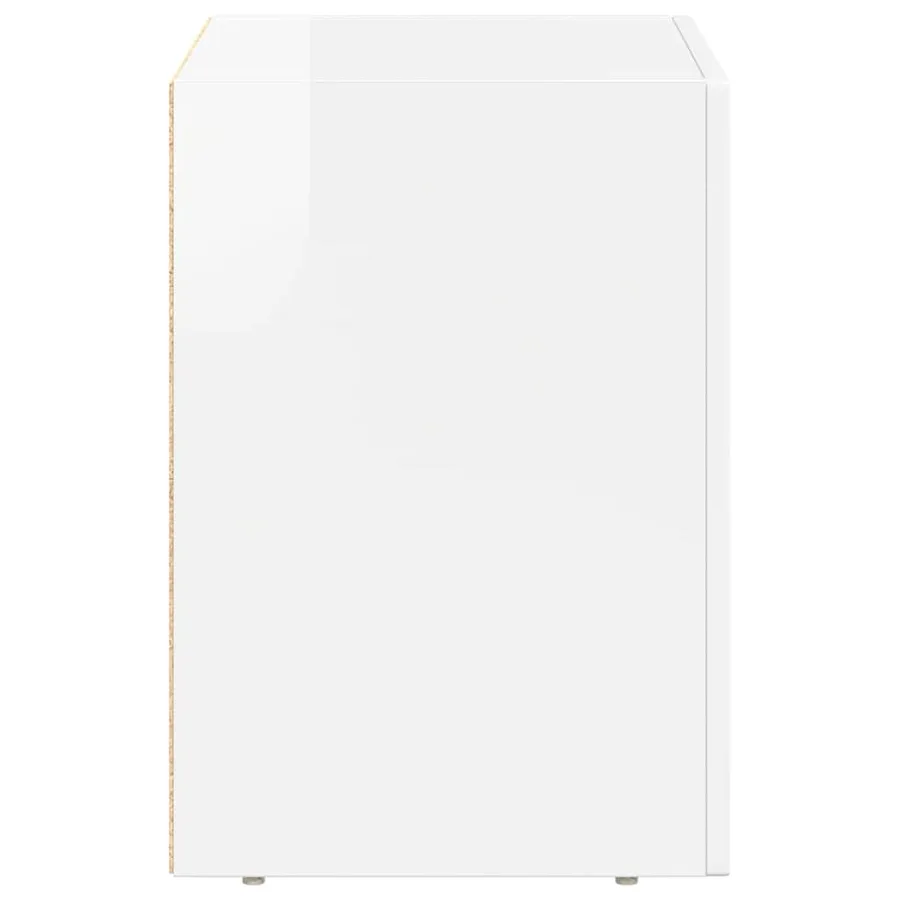 Table de chevet ELST 2 pc Blanc brillant 40 x 35 x 50 cm - 7