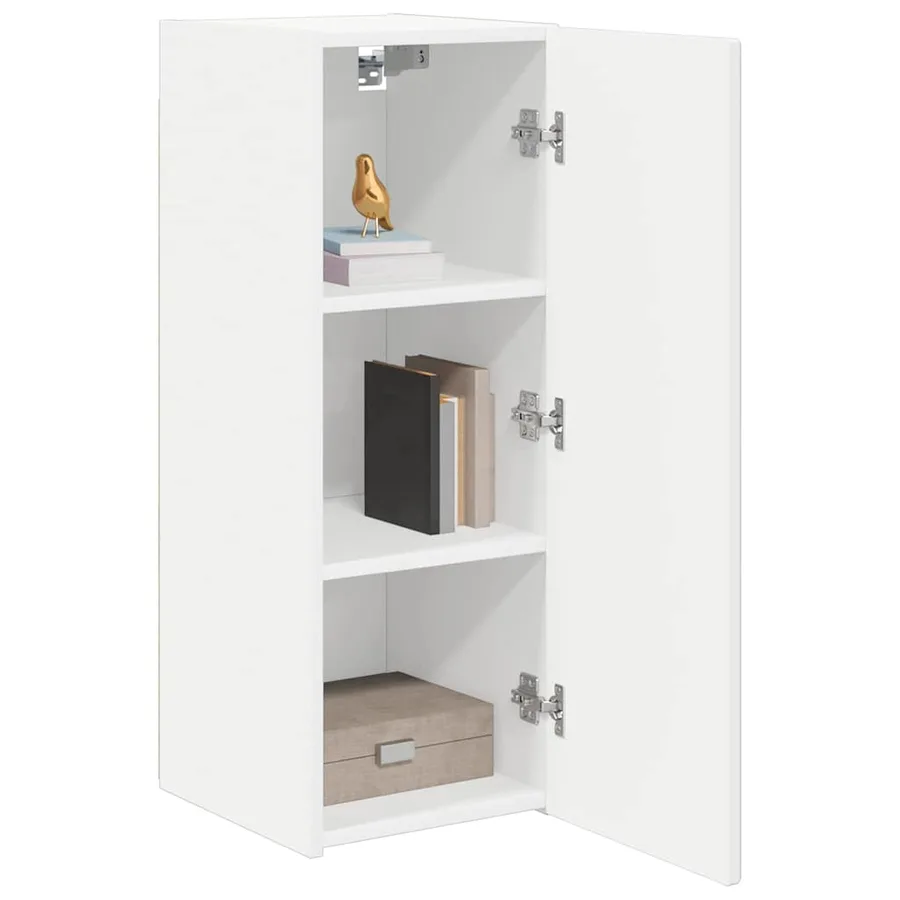 Meuble TV mural 2 pcs Blanc 30 x 31 x 80 cm Bois d'ingénierie - 3