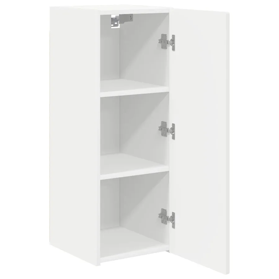 Meuble TV mural 2 pcs Blanc 30 x 31 x 80 cm Bois d'ingénierie - 6