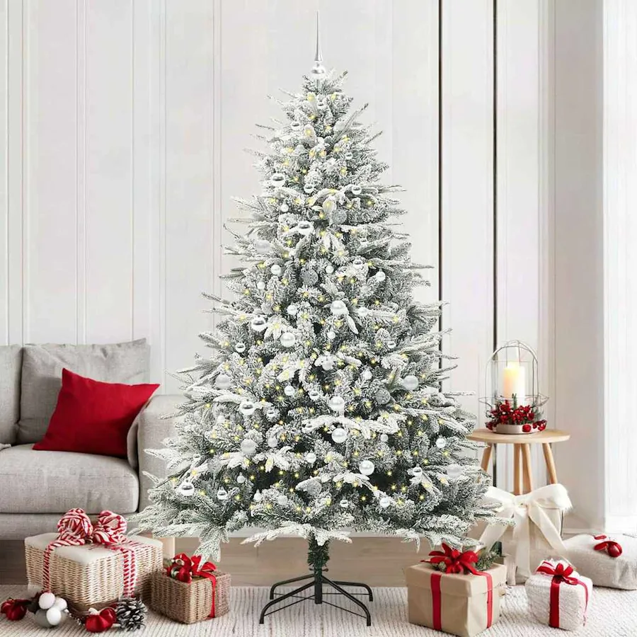 Arbre de Noël artificiel pré-éclairé avec ensemble de boules
