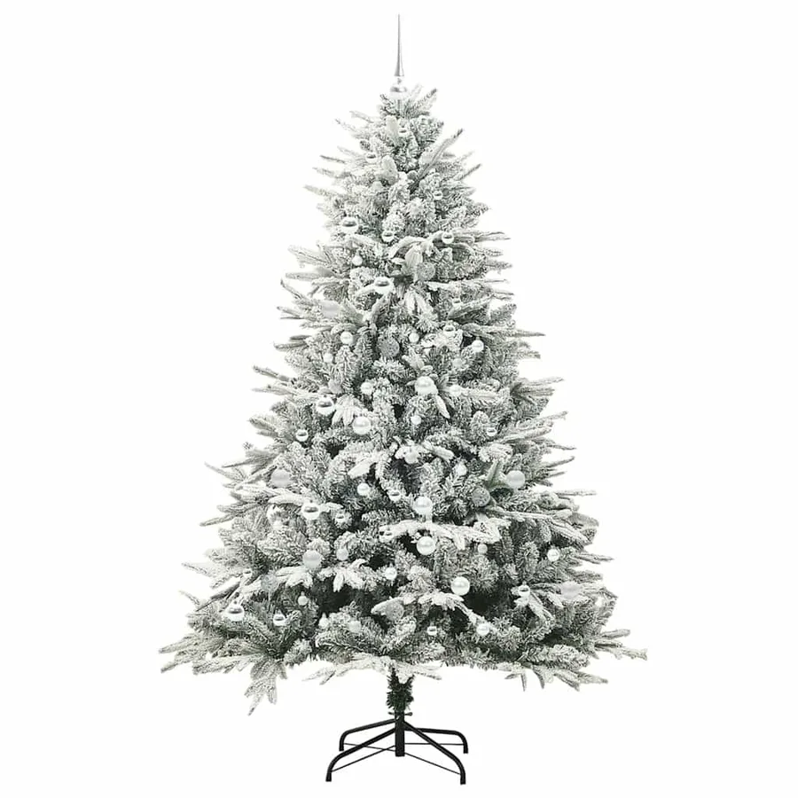 Arbre de Noël artificiel pré-éclairé avec ensemble de boules - 3