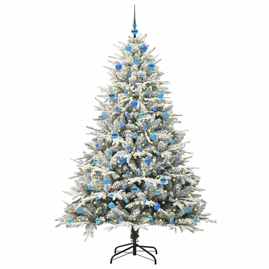 Arbre de Noël artificiel pré-éclairé avec ensemble de boules - 3