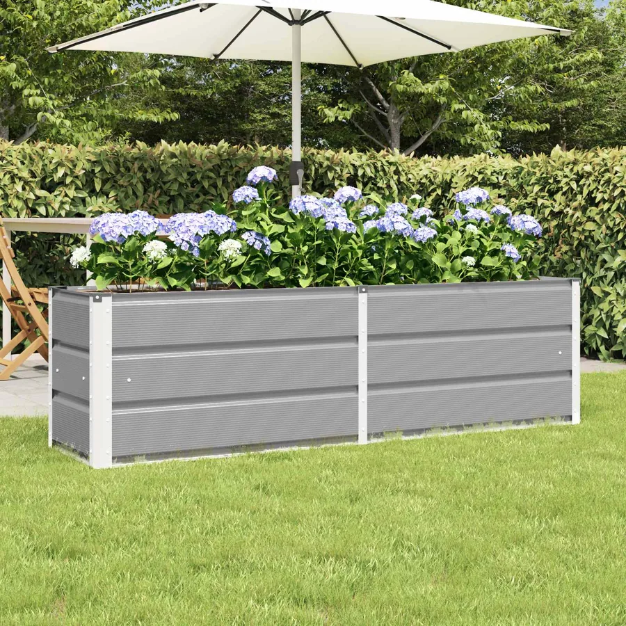 Jardinière Gris clair 160 x 40 x 45 cm Acier