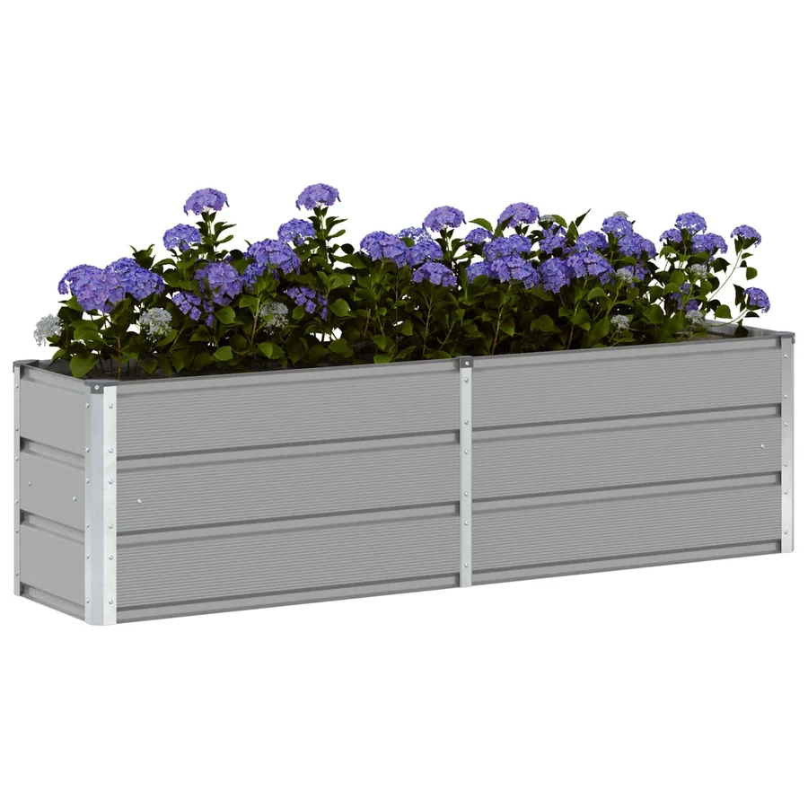 Jardinière Gris clair 160 x 40 x 45 cm Acier - 3