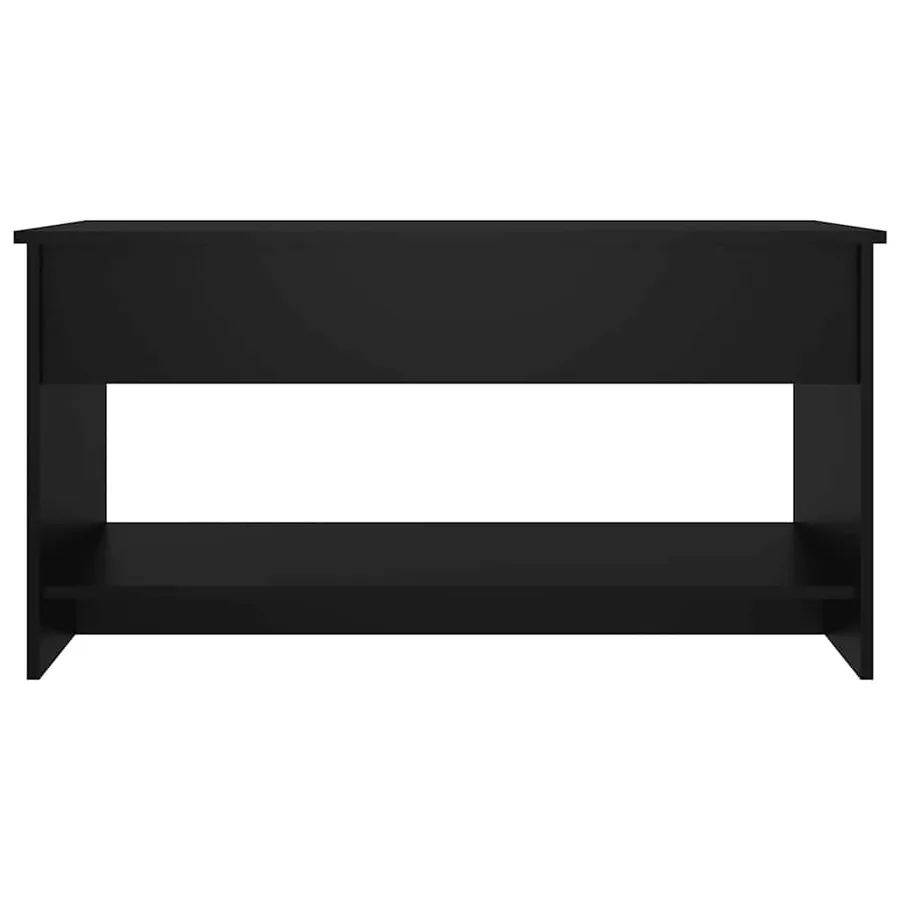Table basse noir 102x50x52,5 cm bois d'ingénierie - 6